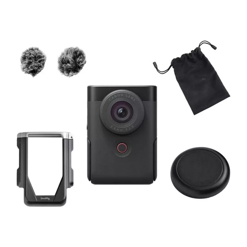 Canon PowerShot V10 Preto Kit de Vlogging Câmara 4K UHD CMOS de 1 polegada com mini tripé com pega