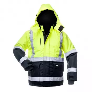 Canvas Casaco de trabalho hi-vis WJ-8946 amarelo/azul-marinho M