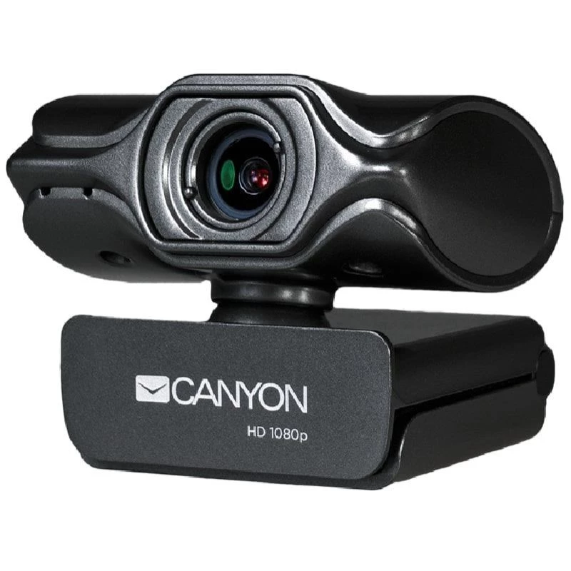 Webcam Canyon C6 2K Ultra Full HD 3.2MP com USB 2.0, preta