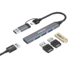 CANYON DS-02 hub USB-A/C 4 em 1, cinzento