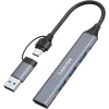 CANYON DS-02 hub USB-A/C 4 em 1, cinzento