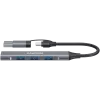 CANYON DS-02 hub USB-A/C 4 em 1, cinzento