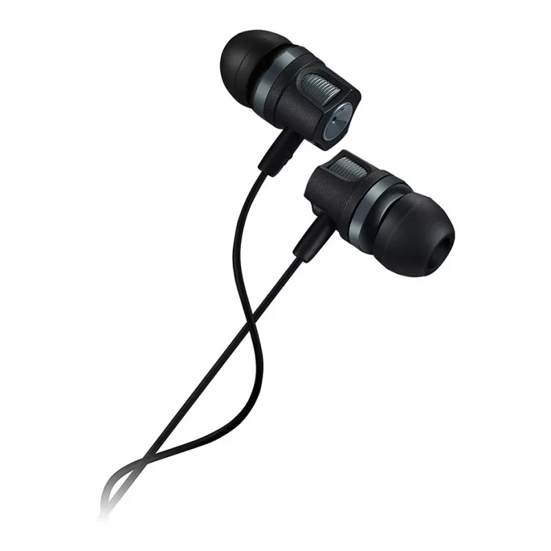 Headset in-ear CANYON EP-3 com microfone, cabo plano de 1,2 m, cinzento-escuro