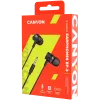 Headset in-ear CANYON EP-3 com microfone, cabo plano de 1,2 m, cinzento-escuro