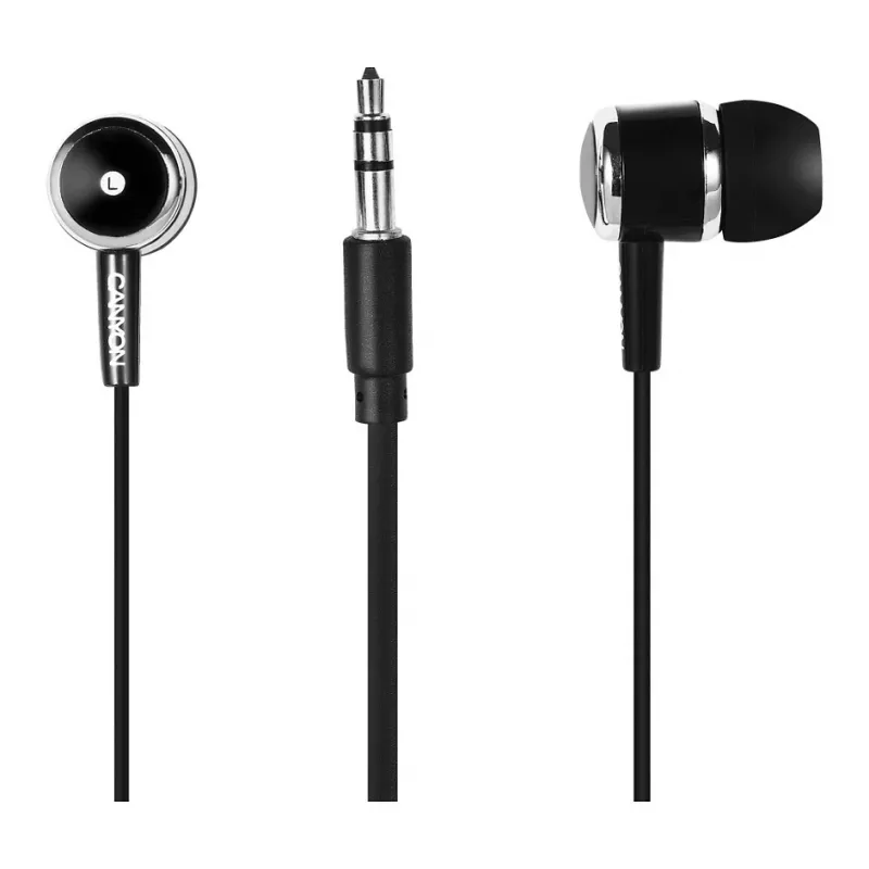 Headset com fios in-ear CANYON EPM-01 com microfone, cabo de 1,2 m, preto