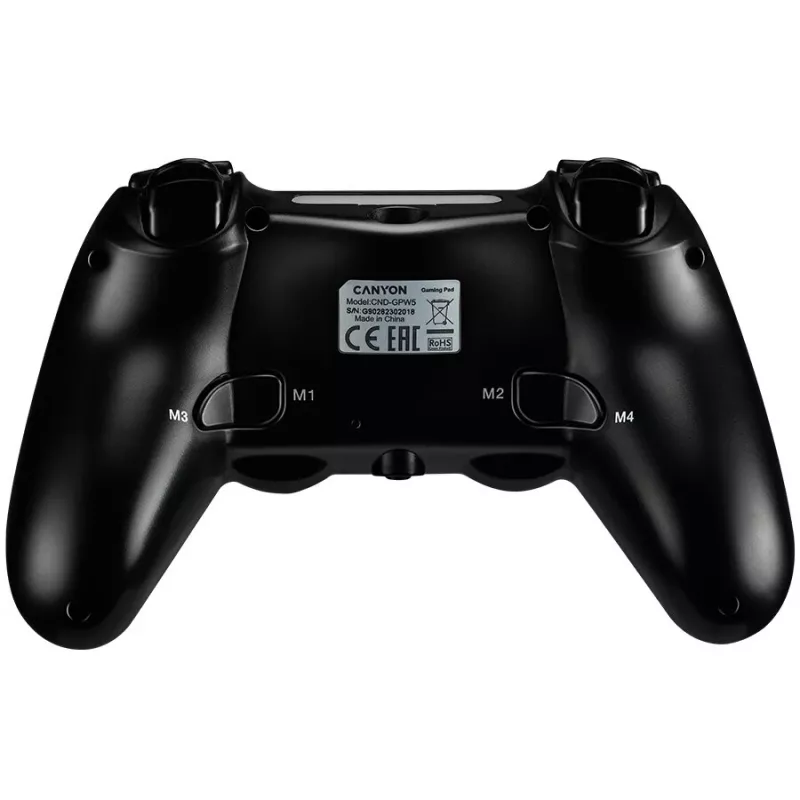 Comando de jogos sem fios Canyon GP-W5 com touchpad para PS4 preto