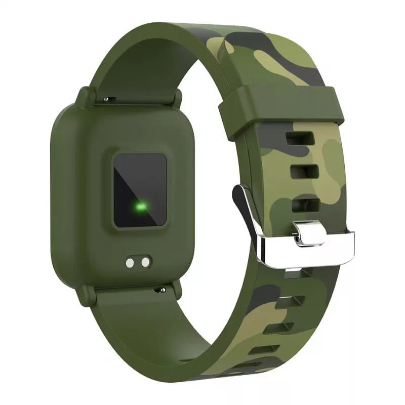 CANYON My Dino KW-33 smartwatch para adolescente, ecrã tátil IPS de 1,3 polegadas, caixa de plástico verde, à prova de água IP68, BT 5.0