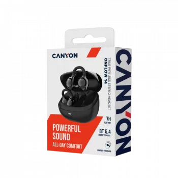 Headset com clipes de orelha OWS CANYON OnFlow 14 Preto