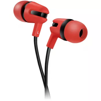Auscultadores estéreo Canyon SEP-4 com microfone 3,5 mm vermelho