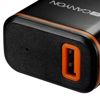 Carregador de parede Canyon com cabo USB Type-C, 2.1A, preto