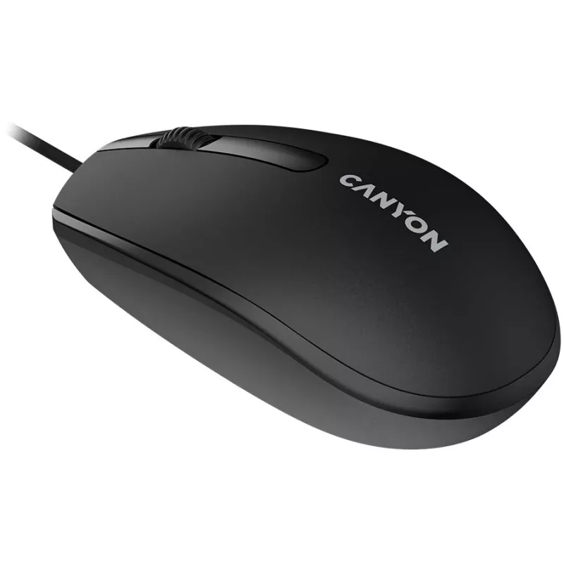 Rato com fio Canyon M-10 com 3 botões preto