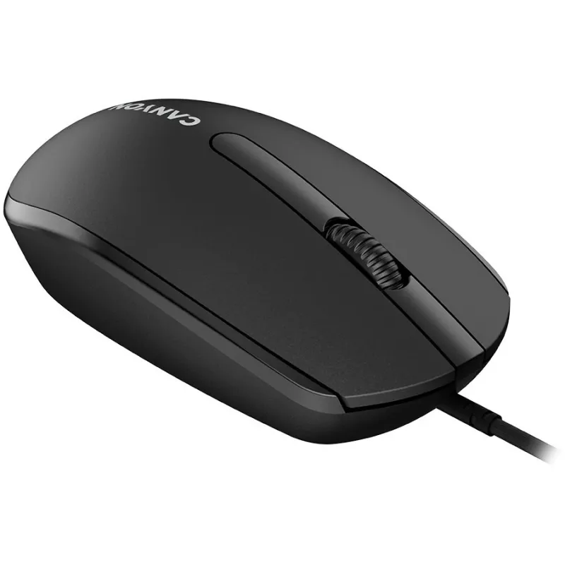 Rato com fio Canyon M-10 com 3 botões preto