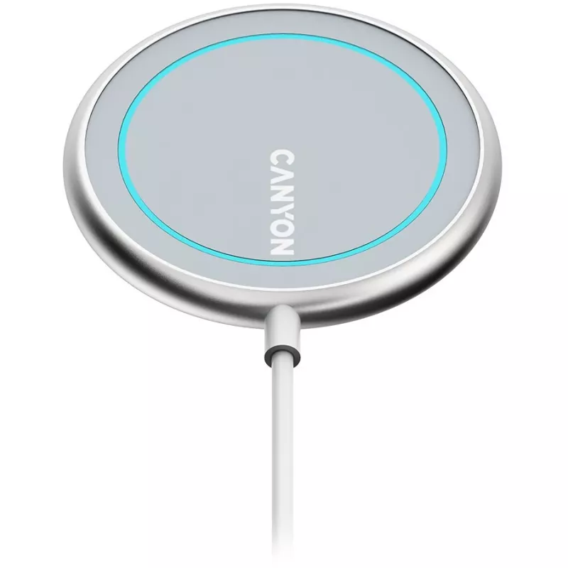 Carregador sem fios Canyon WS-100 prateado