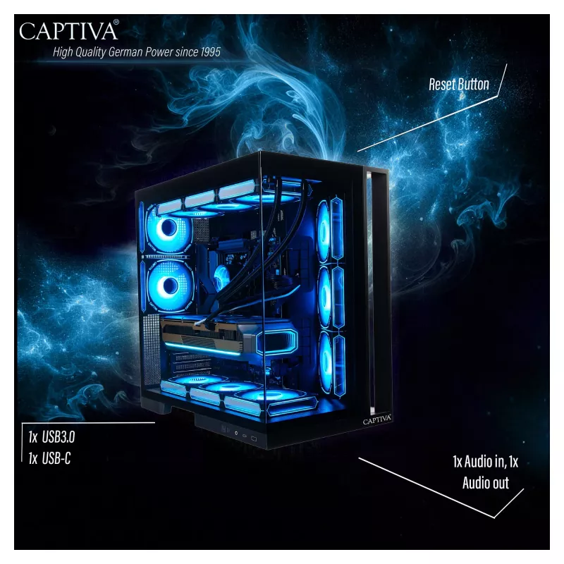 PC gaming CAPTIVA I10-2668 Intel Core Ultra 7 270K Plus, 32GB DDR5 RAM, 1TB M.2 SSD, NVIDIA GeForce RTX 5070 Ti 16GB, Z890, Windows 11 Home