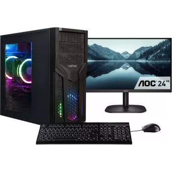 CAPTIVA Power Starter R80-006 TFT Bundle AMD Ryzen 5 5600G 32GB DDR4 1TB SSD PC de secretária preto