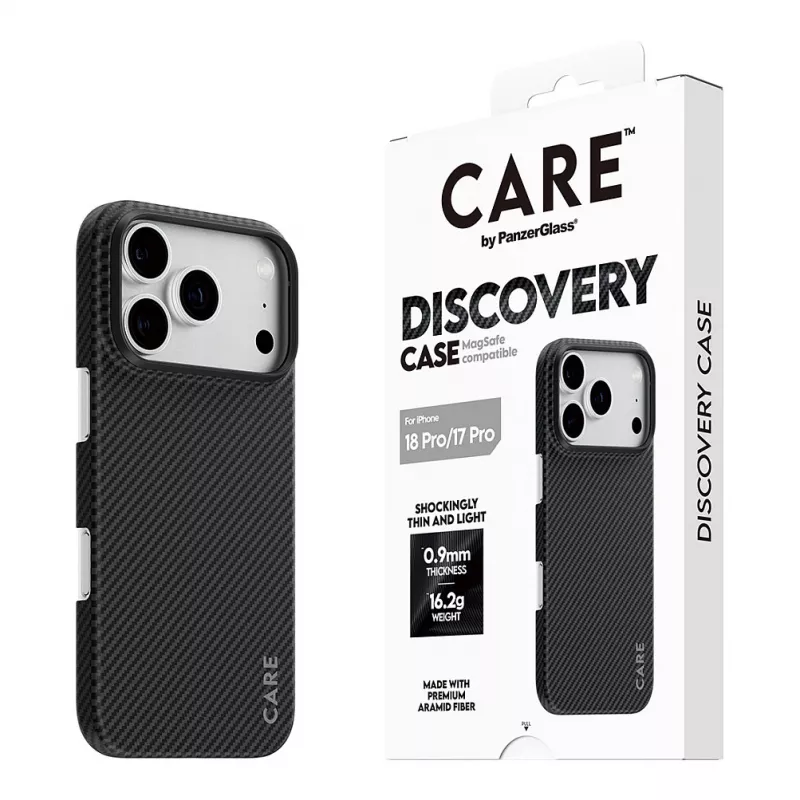 Capa CARE by PanzerGlass Discovery com MagSafe para iPhone 17 Pro – Transparente