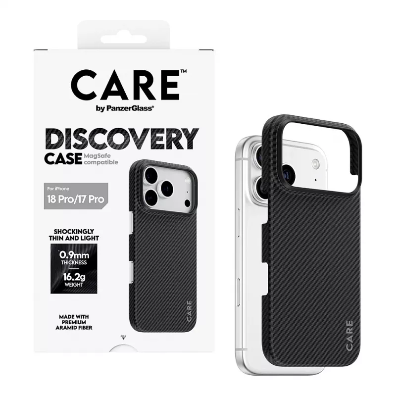 Capa CARE by PanzerGlass Discovery com MagSafe para iPhone 17 Pro – Transparente