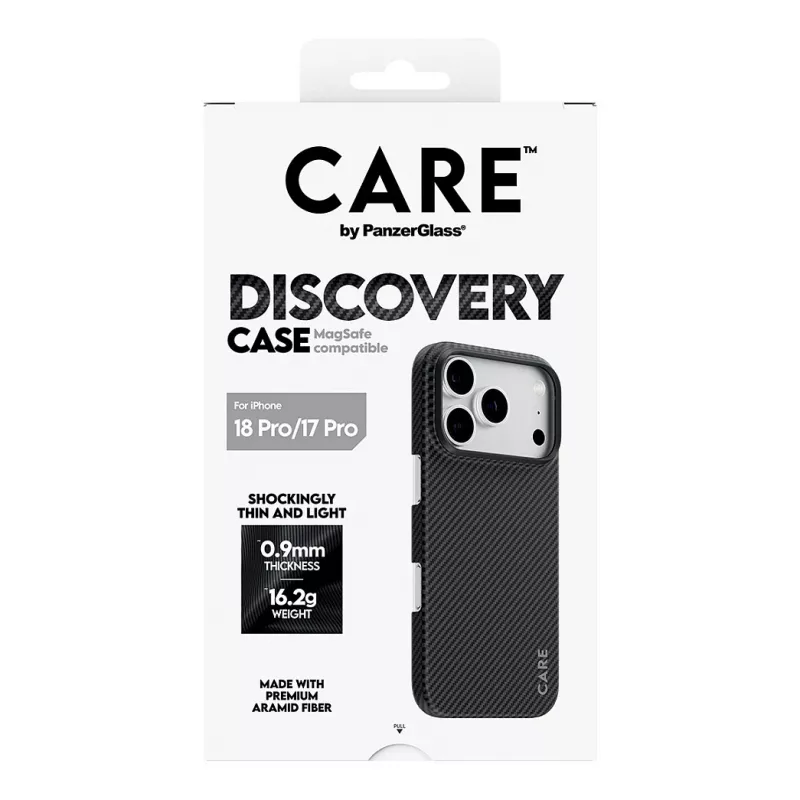 Capa CARE by PanzerGlass Discovery com MagSafe para iPhone 17 Pro – Transparente