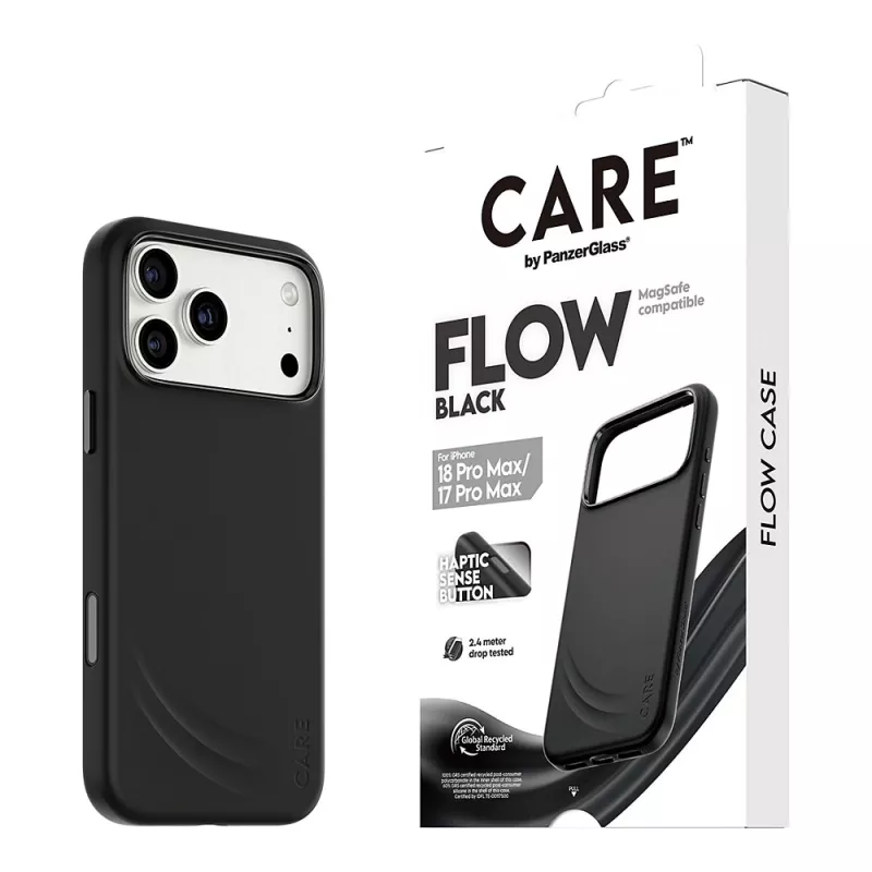 CARE by PanzerGlass Flow capa para iPhone 17 Pro Max preta MagSafe (CR81975)