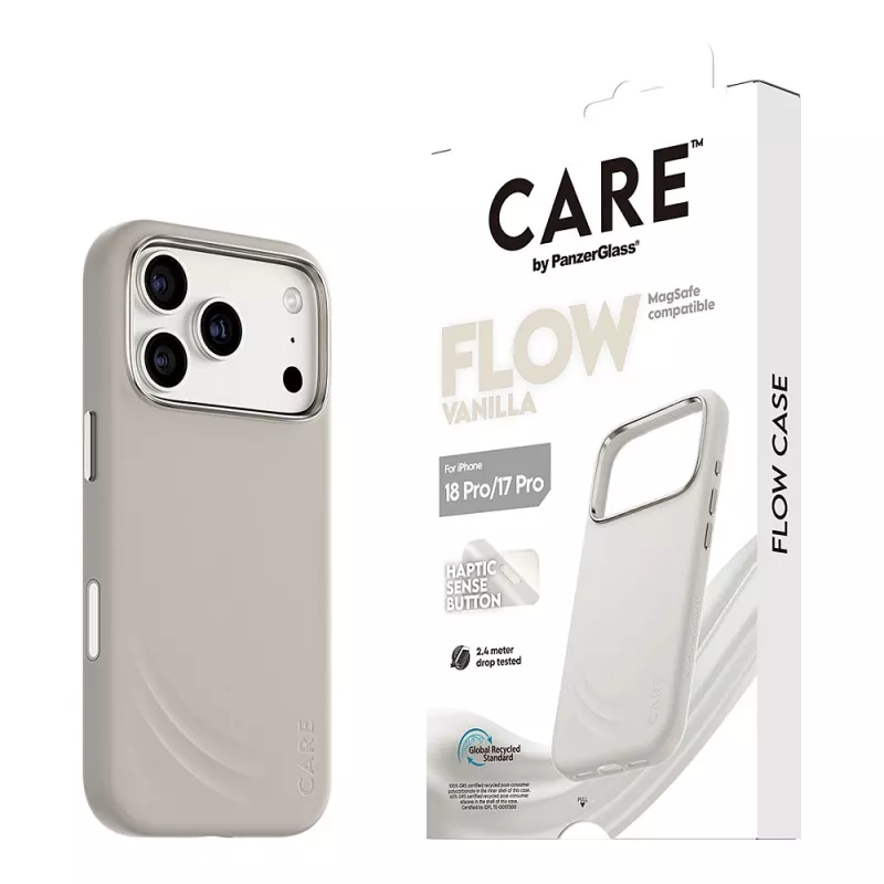 CARE by PanzerGlass Flow capa Vanilla com MagSafe para iPhone 17 Pro
