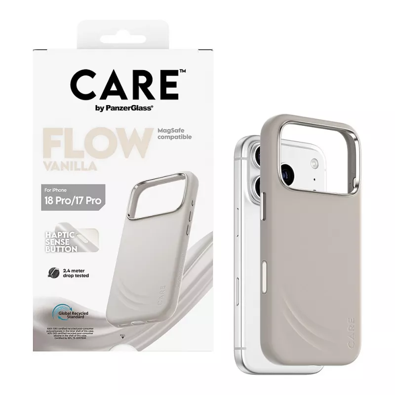 CARE by PanzerGlass Flow capa Vanilla com MagSafe para iPhone 17 Pro