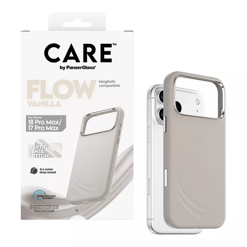 CARE by PanzerGlass Flow capa Vanilla com MagSafe para iPhone 17 Pro Max