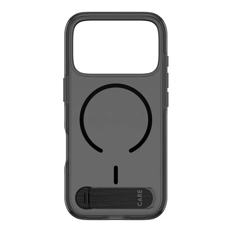 CARE by PanzerGlass Capa com suporte Smokey Black MagSafe para iPhone 17 Pro