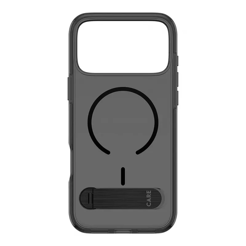 CARE by PanzerGlass Kickstand capa Smokey com MagSafe preto para iPhone 17 Pro Max