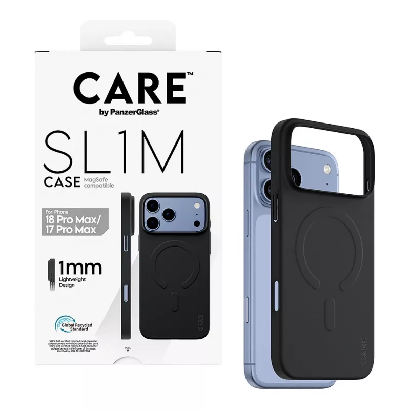 CARE by PanzerGlass SL1M capa preta com MagSafe para iPhone 17 Pro Max