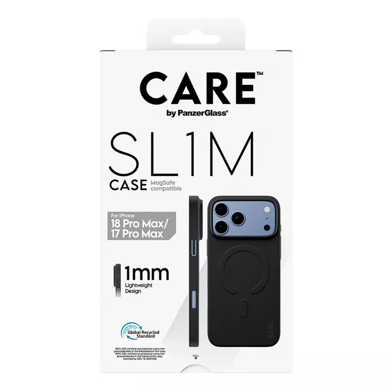 CARE by PanzerGlass SL1M capa preta com MagSafe para iPhone 17 Pro Max