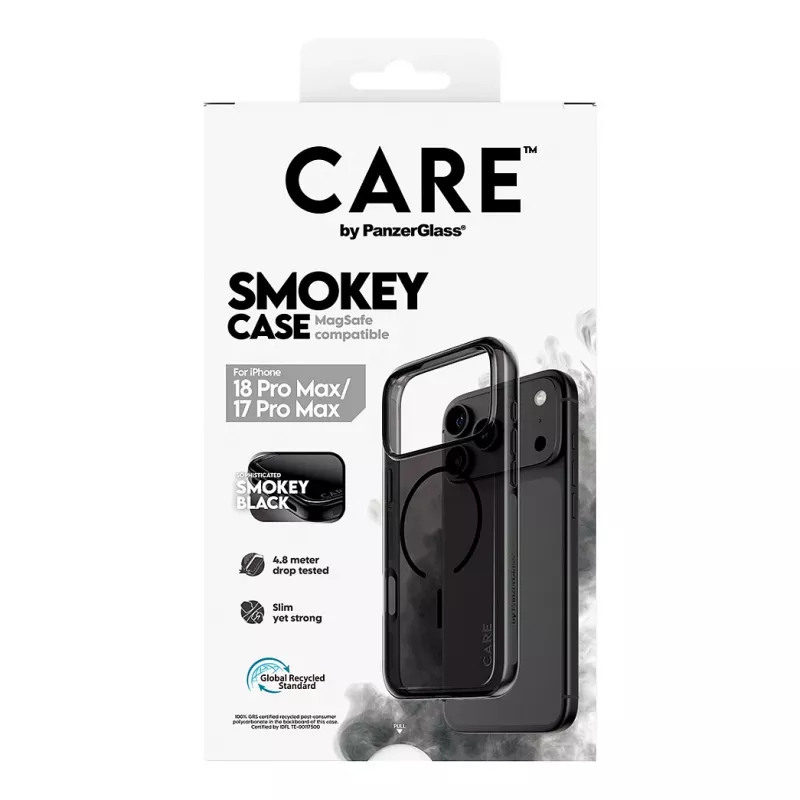 CARE by PanzerGlass capa Smokey com MagSafe preto para iPhone 17 Pro Max