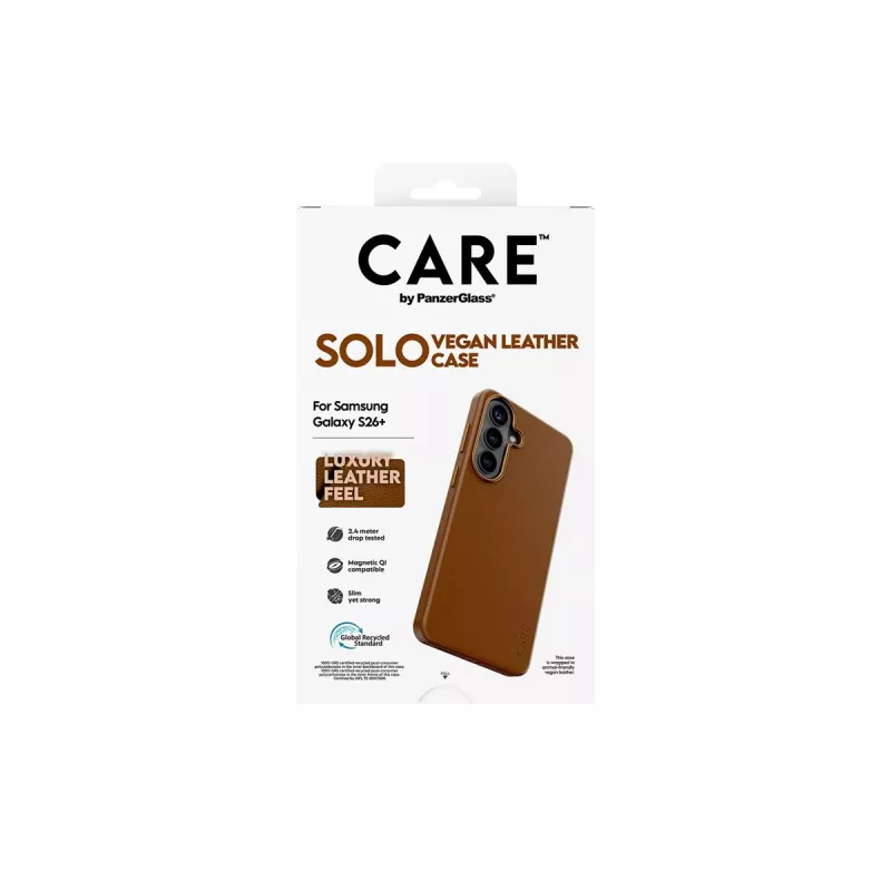 Capa CARE by PanzerGlass Solo para Samsung Galaxy S26 Plus - Castanha
