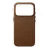 CARE by PanzerGlass Solo capa de pele vegana castanha com MagSafe para iPhone 17 Pro