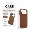 CARE by PanzerGlass Solo capa de pele vegana castanha com MagSafe para iPhone 17 Pro Max