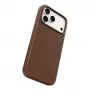 CARE by PanzerGlass Solo capa de pele vegana castanha com MagSafe para iPhone 17 Pro Max