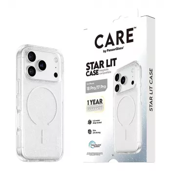 CARE by PanzerGlass Star Lit capa com MagSafe para iPhone 17 Pro - transparente