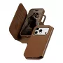CARE by PanzerGlass Tango carteira 2 em 1 castanha com MagSafe para iPhone 17 Pro