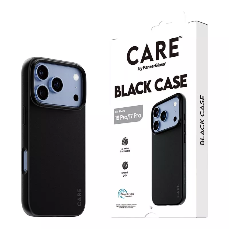 CARE by PanzerGlass capa TPU preta iPhone 17 Pro