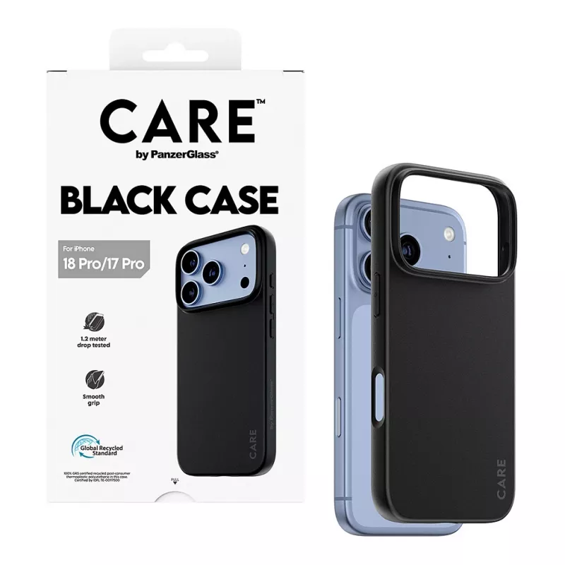 CARE by PanzerGlass capa TPU preta iPhone 17 Pro