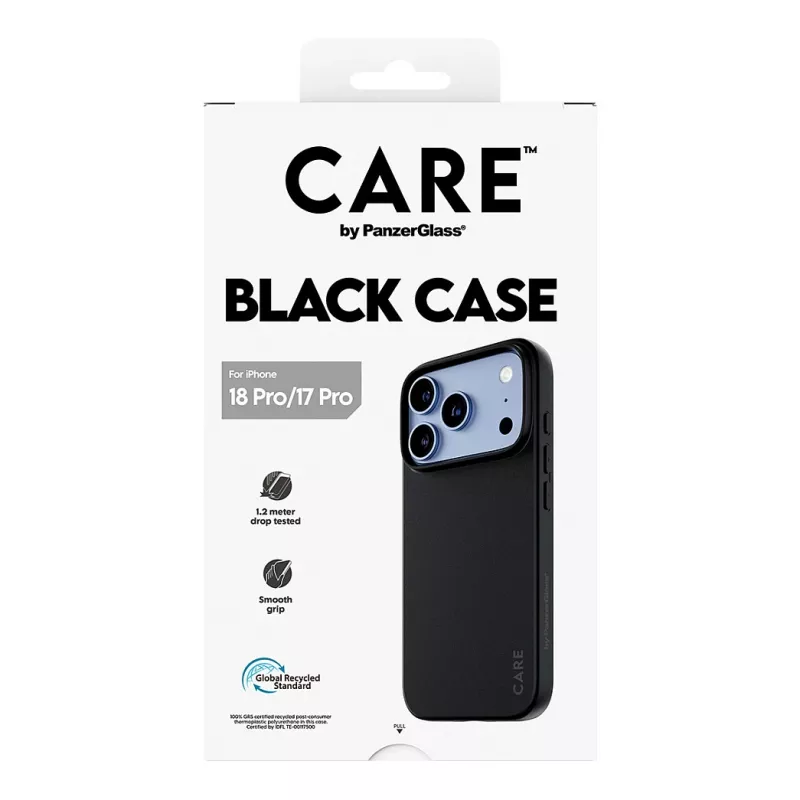 CARE by PanzerGlass capa TPU preta iPhone 17 Pro