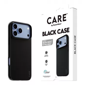 CARE by PanzerGlass capa TPU para iPhone 17 Pro Max – preta