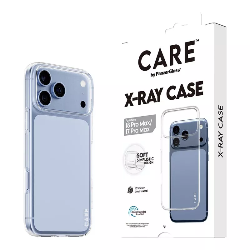Capa CARE by PanzerGlass X-Ray para iPhone 17 Pro Max - Transparente