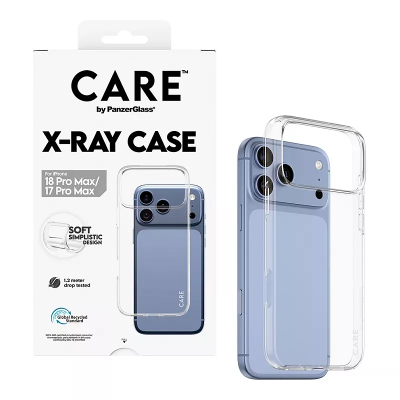 Capa CARE by PanzerGlass X-Ray para iPhone 17 Pro Max - Transparente