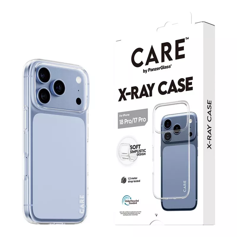 Capa CARE by PanzerGlass X-Ray para iPhone 17 Pro – Transparente