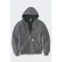 Carhartt Iconic Jacket J140 Firm Duck Active - Casaco de trabalho de homem com forro de flanela acolchoado, repelente à água, Original Fit