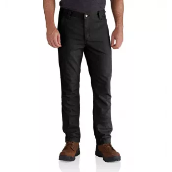 Calças Carhartt Rigby Straight Fit pretas 32x30 - calças de trabalho em canvas elástico