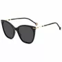 Óculos de sol Carolina Herrera HER0091S807 senhora Cat-Eye - armação de acetato preta, lentes de policarbonato cinzentas, proteção UV400