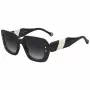 Óculos de sol quadrados para mulher CAROLINA HERRERA HER0186S80S Havana acetato lentes degradê castanhas 52mm
