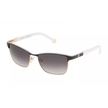 Óculos de sol de mulher Carolina Herrera SHE069560NP1 armação Havana em acetato lentes castanhas degradê 56 mm