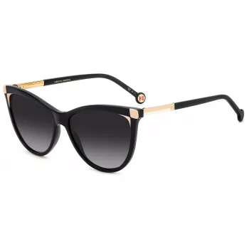 Óculos de sol de mulher CAROLINA HERRERA HER0141SKDX - Armação quadrada em acetato, lentes degradê, proteção UV400, 57 mm